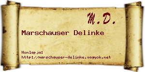 Marschauser Delinke névjegykártya
